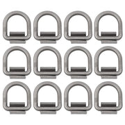 DURAFORCE 1/2 Inch Heavy Duty Weld-On Forged D Ring Fracture Strength 12,000lbs (12 Pack)