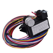DURAFORCE 14 Fuse 12V For Street Hot Rat Muscle Car Universal 12 Circuit Wire Harness