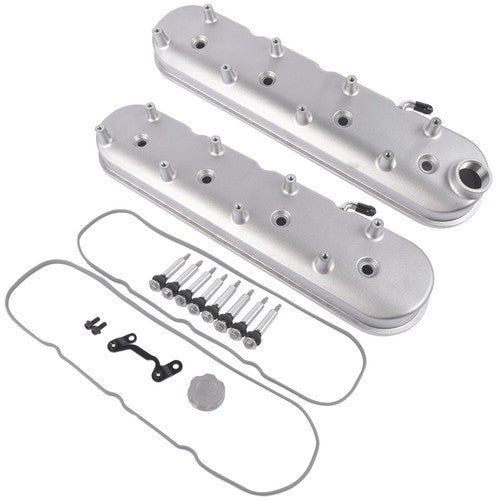 DURAFORCE For LS Cast Aluminum Tall Valve Covers & Coil Mounts LS1 LS2 LS3 5.3 6.0 Silver