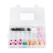 DURAFORCE 49Pcs #10 Pyrex Glass Kit TIG Torch Short Tube Gas Lens for WP-17/18/26