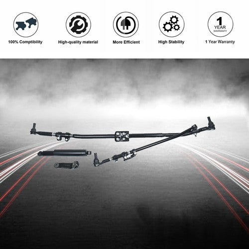 DURAFORCE Fit For Dodge Ram 1500 2500 3500 Steering Linkage Drag Link Tie Rod Upgrade Kit