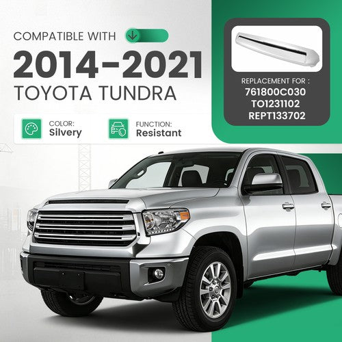 DURAFORCE For Toyota Tundra 14-21 Front Molding Upper Grille Hood Bulge Scoop Chrome ABS