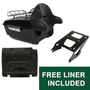 DURAFORCE King Luggage Trunk Backrest Mount Rack Trunk For Harley Davidson Touring 2014-24
