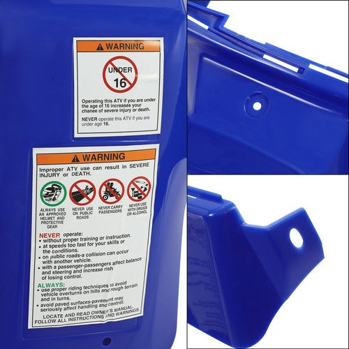 Blue Front Fender Plastic Kits for Yamaha Banshee 350 YFZ350 1987-2006