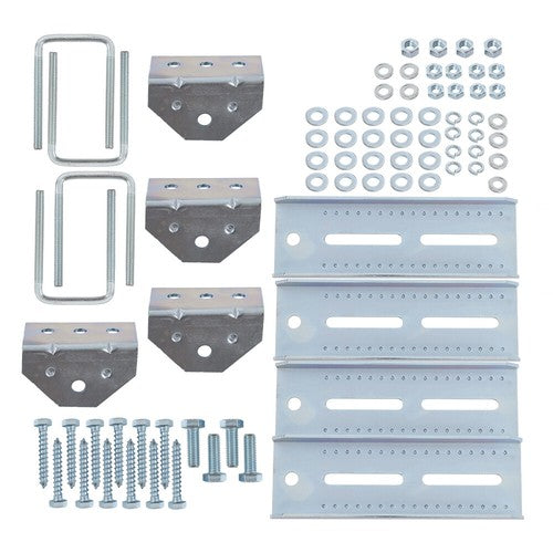 DURAFORCE (4) 8" Galvanized Swivel Top Bunk Bracket Kit with Hardware for Boat Trailer 2×3