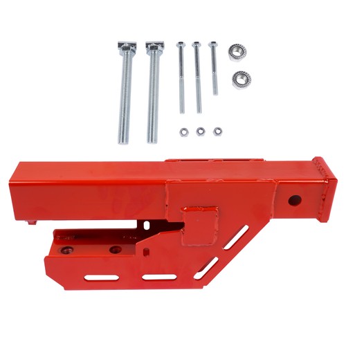 DURAFORCE Tractor Clamp on Trailer Hitch 2" Receiver Replace for most Tractor Bucket (Red)