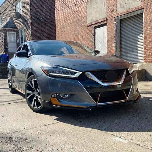Front Bumper Lip Spoiler Splitter For Nissan Maxima Sedan 4 Door 2016 2017 2018