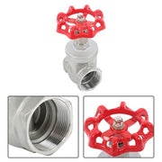 DURAFORCE Stainless Steel Gate Valve 1-1/2" NPT Female Rotary Sluice Valve With Wheel Hand