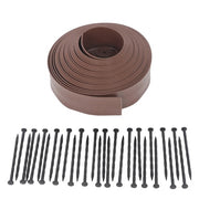 DURAFORCE Garden Edging Kit With Anchoring Spikes Plastic No Dig Lawn Border L-shaped Lawn