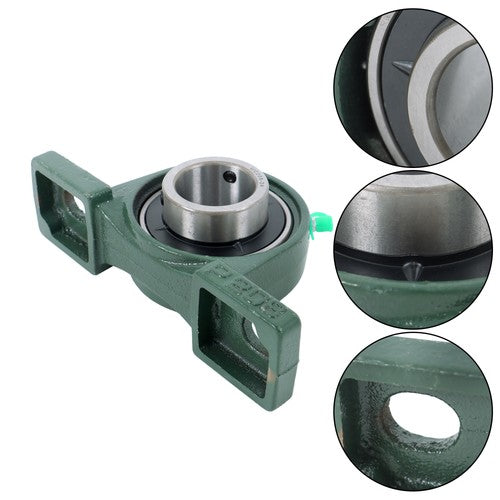DURAFORCE 4 Pcs UCP208-24 Pillow Block Bearing Solid Base 1-1/2" Bore Self-Aligning