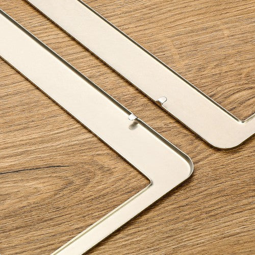 Chrome Stainless Steel Metal License Plate Frame Tag Cover With Screw Caps 2 Pack