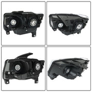 DURAFORCE Halogen Clear Pair Chrome For Jeep Grand Cherokee 11-13 Compass 11-17 Headlights