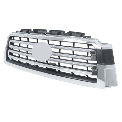 DURAFORCE Front Bumper Upper Grille Chrome New Fit For Toyota Sequoia 2018 19-22 Plastic