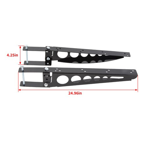 Pair RV 4 Inch Square Rear Bumper Mounting Cargo Carrier Arms Bracket