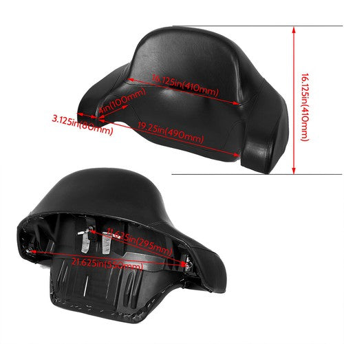 DURAFORCE King Luggage Trunk Backrest For Harley Davidson Street Road Glide 2014-26