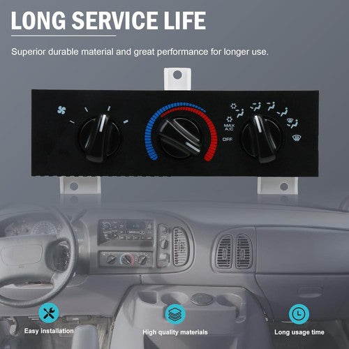 DURAFORCE A/C Heater Climate Control Switch Unit For 1998-03 Dodge Ram 1500 2500 3500 Van