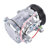 DURAFORCE AC Compressor with 6-Groove Pulley for Sanden SD7 Style Serpentine Belt HC5005BK