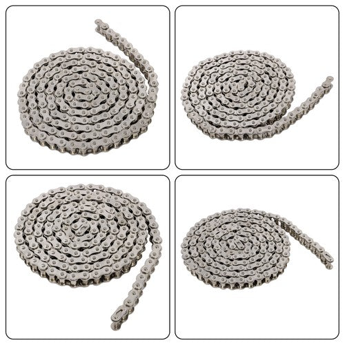 DURAFORCE #60 Roller Chain 10 Feet with 2 Connecting Links, Carbon Steel Chain