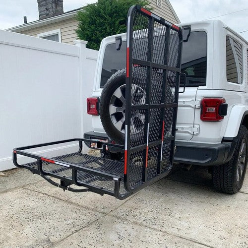 DURAFORCE Mobility Electric Wheelchair Hitch Carrier Mobility Scooter Loading Ramp 500 lbs