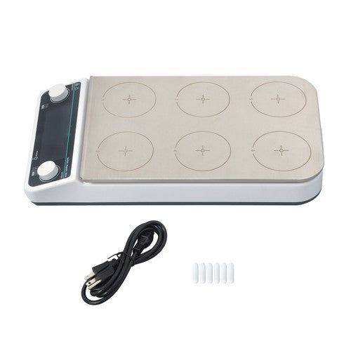 DURAFORCE 6x500ml 6 Magnetic Heating Stirrer Multi-Position Magnetic 120℃/248℉ 50-1200RPM
