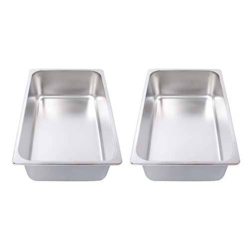 DURAFORCE Table Pans Full Size 2 Pack 6 Inch Deep Restaurant Steam Table Pans Without Lid