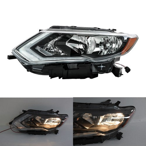 DURAFORCE Headlight Headlamps Assembly Fit For 2017-2019 Nissan Rogue LH Side Clear Lens