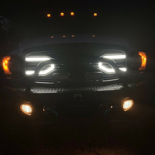 Front Hood Black Grille Shell Light for Dodge RAM 2500 3500 1500 2006-2009