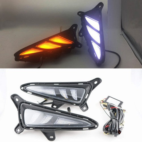 DURAFORCE Pair LED Fog Lights DRL Turn Signal Light LH + RH For 2016-2019 Toyota CHR C-HR