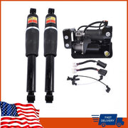 DURAFORCE Pair Air Suspension Shocks+Compressor Pump For Cadillac Escalade 1500 2001-2013