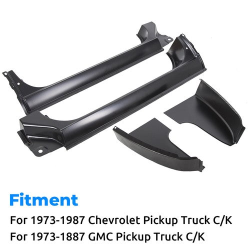 Cab Corners And Rocker Panels 4 Piece Kit for 1973-1987 Chevy GMC C10 K10 Truck LH RH