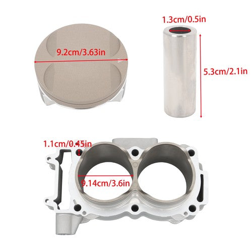 DURAFORCE For Polaris 1000/RZR/XP 93mm Cylinder Gasket Piston Overhaul Kit 2014-18 3023156