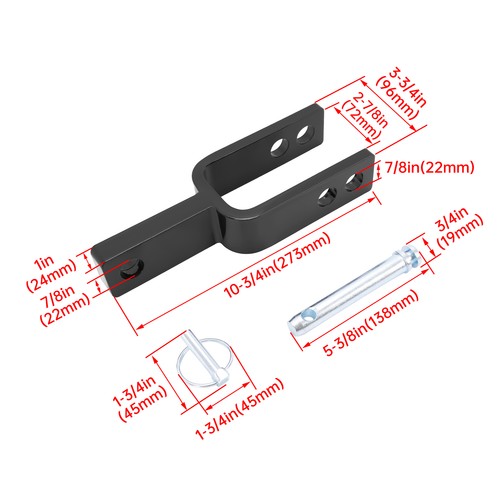 DURAFORCE 3 Point Versatile Quick Hitch Adapter Bracket Fit for Category 1 Quick Hitch