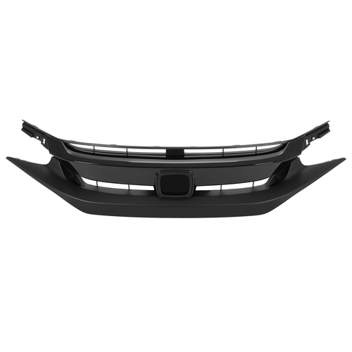 For 2019-2021 Honda Civic 3Pcs Front Upper Grille&Headlight Eyelid Molding Trim