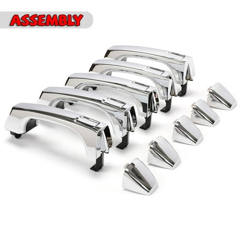 5 PCS Exterior Door Handle Assembly Replacement for Hummer H3 Alpha 06-10