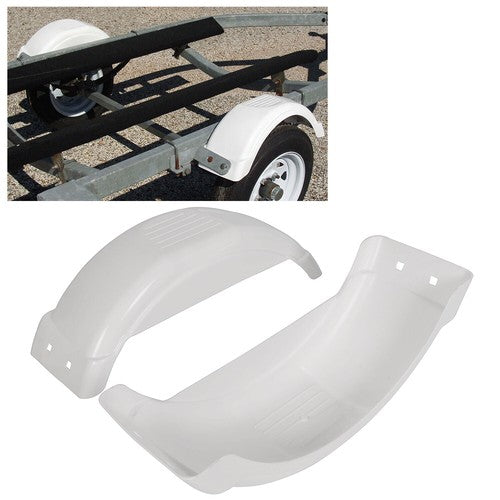 DURAFORCE Set of 2 PWC Jet Single Axle Trailer Fenders with Step for 8-12 Inch Tire
