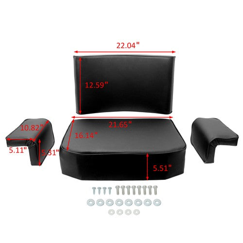 DURAFORCE Seat w/Arm Rest+Backrest For JOHN DEERE CRAWLER DOZER 420 430 440 1010 2010
