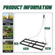 DURAFORCE For ATV/UTV/Tractor Driveway Yard Lawn Leveling Landscape Grader 4FT Drag Harrow