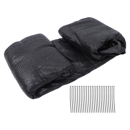 DURAFORCE 5FTx50FT Black Heavy Duty Garden Privacy Fence Barrier Net With Zip Ties