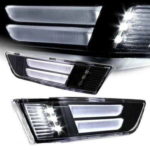 DURAFORCE LED Bumper Smoky Side Marker Lights Pair Fits 2003-2007 Infiniti G35 2Door Coupe