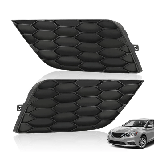 DURAFORCE Pair Front Bumper Fog Light Cover for Nissan Sentra 2016-2019 Left Right