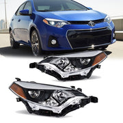 DURAFORCE Headlights For 2014 2015 2016 Toyota Corolla Headlamps Left+Right SET Head Light