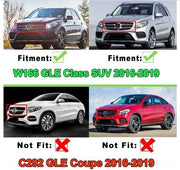 DURAFORCE Glossy Black Grille For Mercedes Benz W166/C292 2016-2019 GLE350 W/camera hole