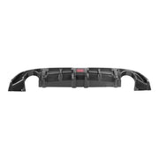 DURAFORCE Carbon Style Rear Bumper Diffuser Lip For Infiniti Q60 2017-2022 W/LED Light