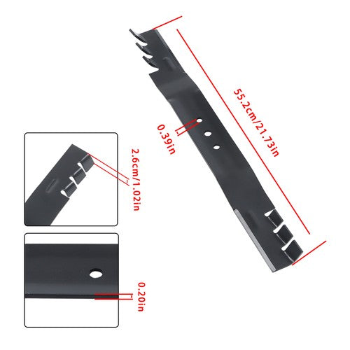 DURAFORCE 108-9764-03 Fits For Toro 20009 22'' 131-4547-03 2 Pack Lawn Mower Blades