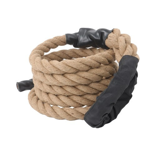 DURAFORCE 1.5” × 15FT Climbing Rope Gym Fitness Strength Training Exercise Rope Brown