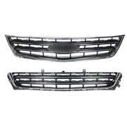 DURAFORCE 2PCS Black Front Upper & Lower Grille For Chevrolet Impala 2014-2020 Chrome New