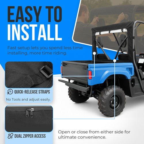 Soft Rear Window Shield for Yamaha Rhino 450 660 UTV CFMoto Uforce 800 78637
