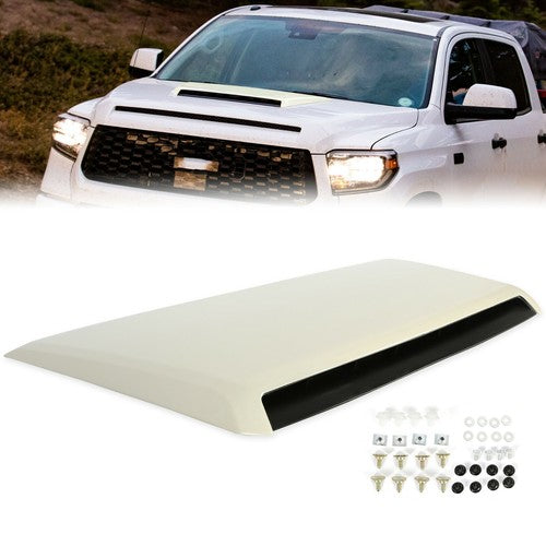 For 2014-2021 Toyota Tundra SR5 Crew Cab Front Hood Scoop Vent Bulge Kit White