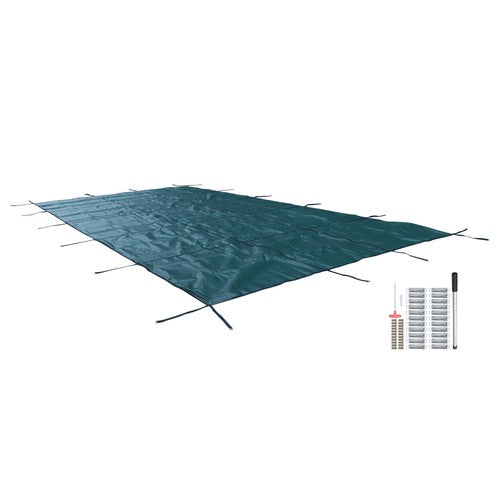 DURAFORCE Safety Pool Cover Fits 14FTx26FT Inground Swimming Pools For Backyard Yard Green