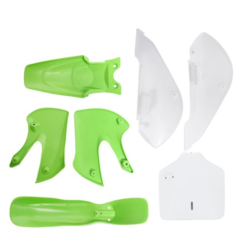 DURAFORCE Green&White Plastic Fender Fairing Kit For KX 65 KLX 110 KLX110 DRZ110